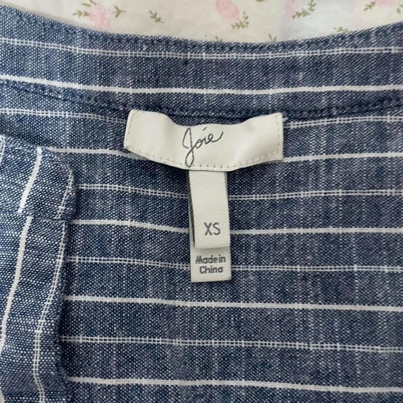 Joie Black and White Button Down Cap Sleeve Top - Picture 3 of 5